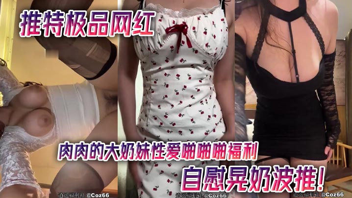 推特极品网红，肉肉的大奶妹性爱啪啪啪福利，自慰晃奶波推！